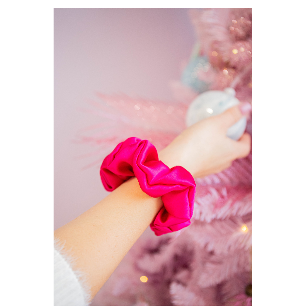 Šilkinė Plaukų Gumytė Bright Pink