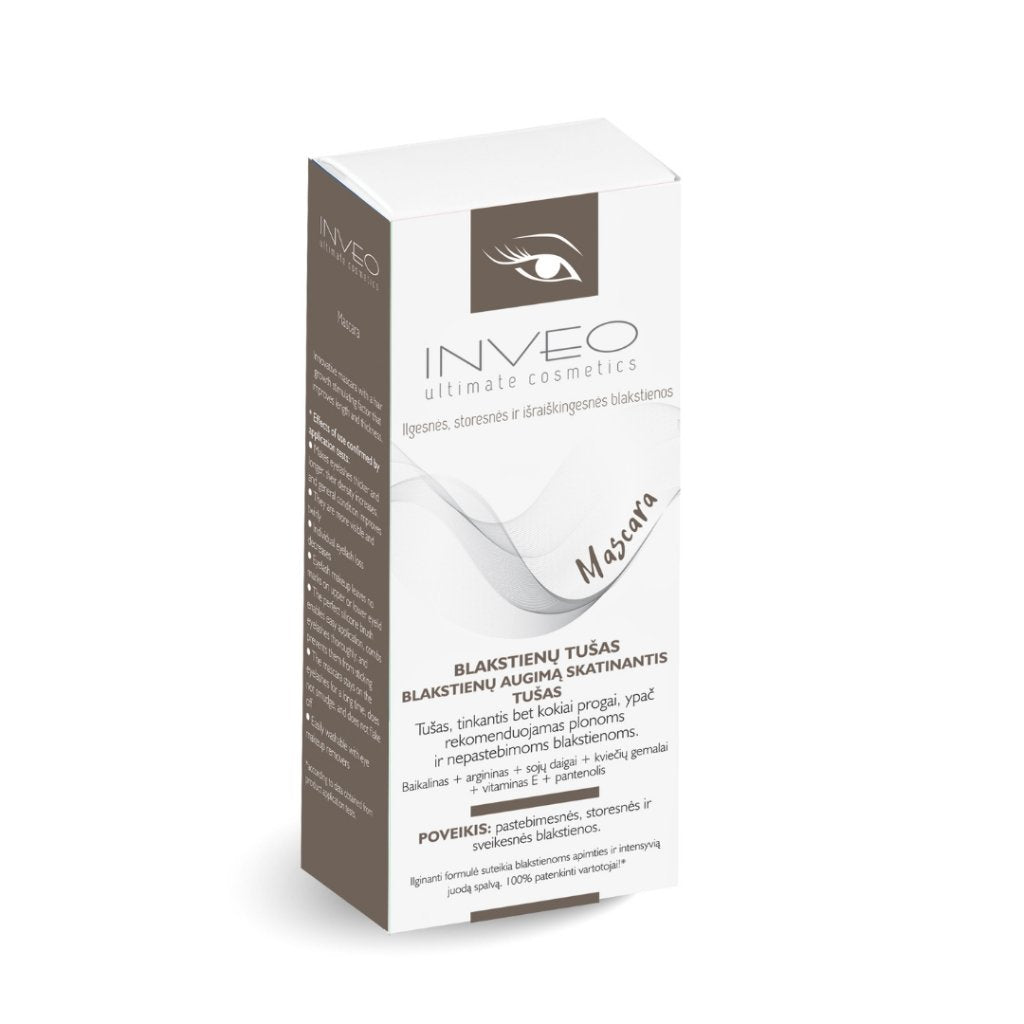 Blakstienų augimą skatinantis tušas INVEO ULTIMATE COSMETICSblakstienų tušas